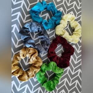 Colorful Velvet Scrunchies Set